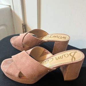 Sexy chunky heel slide